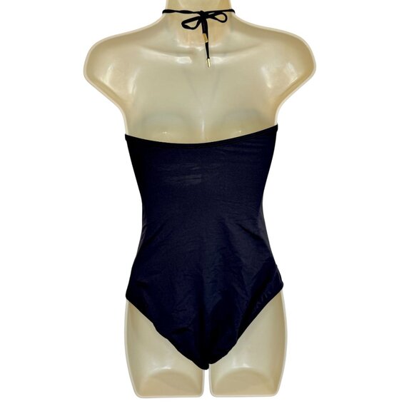NEW Bleu by Rod Beattie Bandeau Mio One-Piece Swimsuit Black NWT - Size 4 - Picture 4 of 8